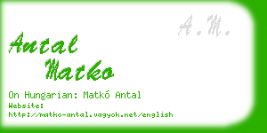 antal matko business card
